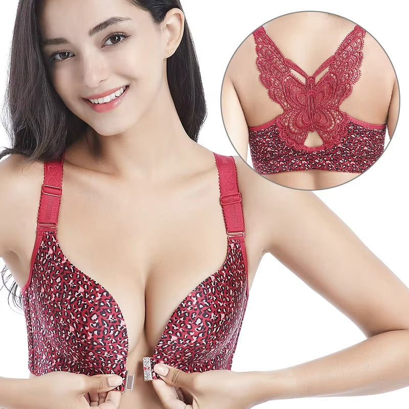 Front buckle bra without steel bra