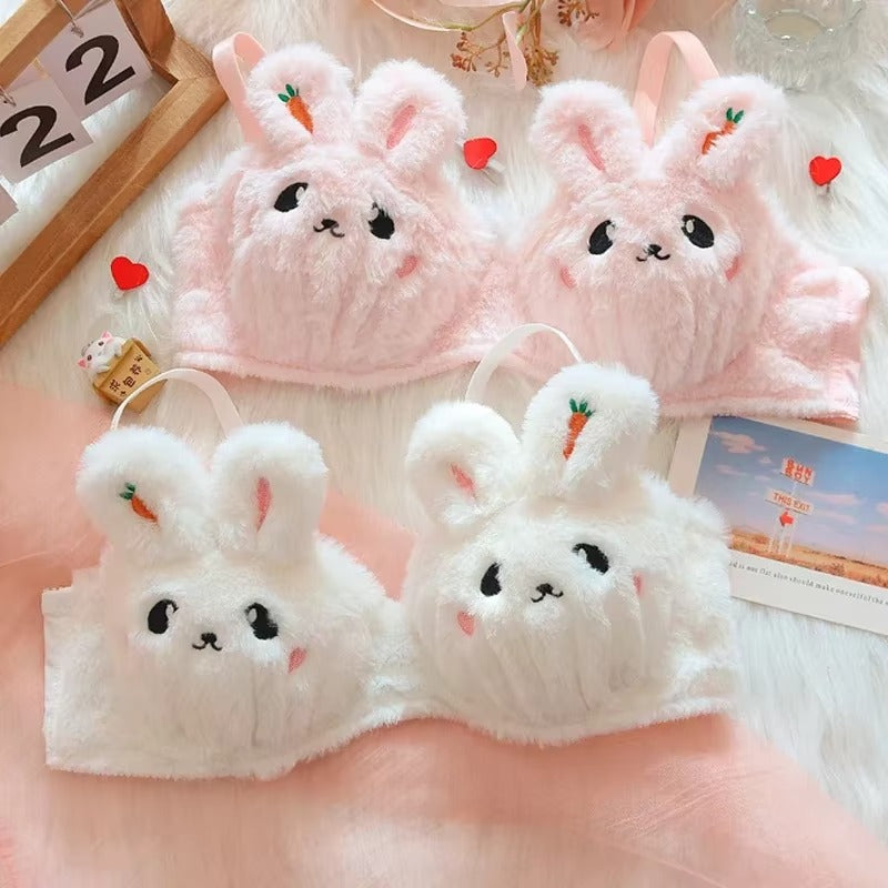 A Cute Japanese-style Plush Winter Bra