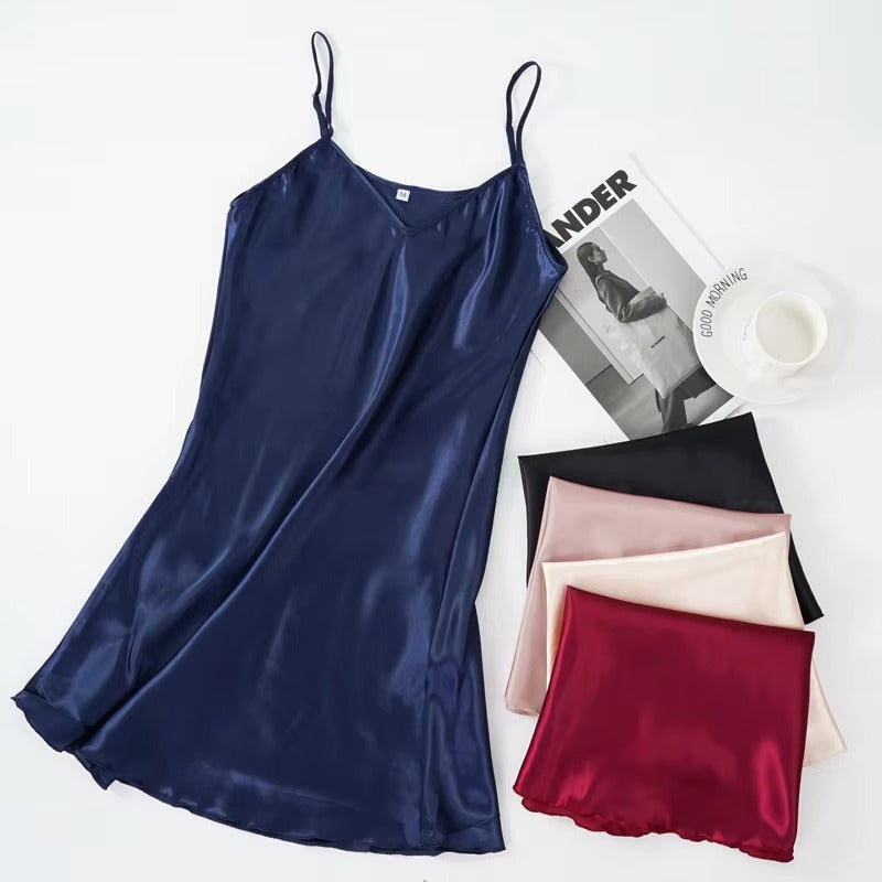 Women's Sexy Silk Satin Night Dress