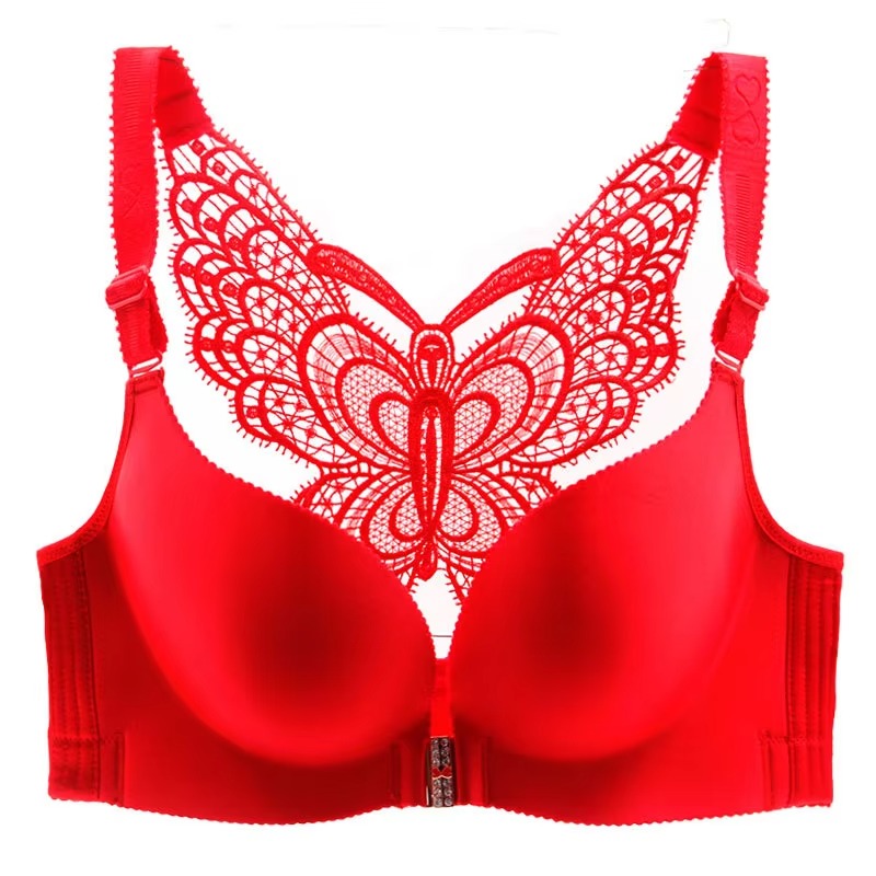 Front buckle bra without steel bra