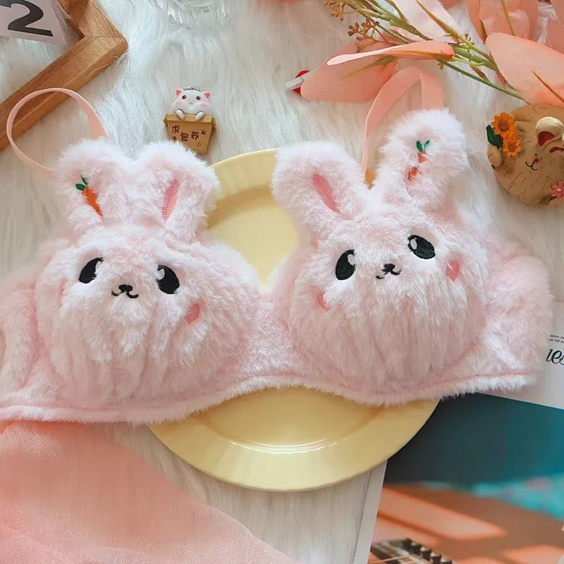 A Cute Japanese-style Plush Winter Bra