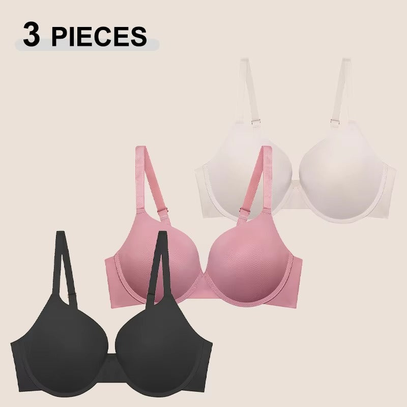 3PCS Comfortable Adjustable Push Up Bra