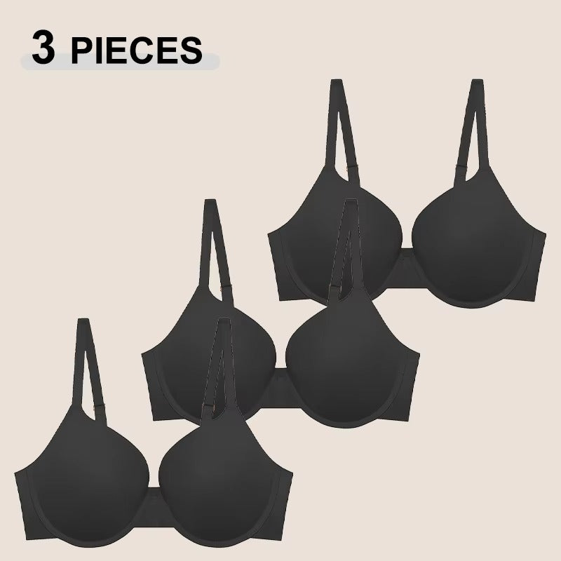 3PCS Comfortable Adjustable Push Up Bra