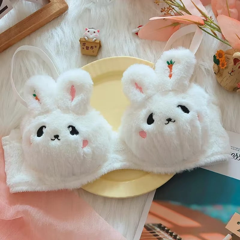 A Cute Japanese-style Plush Winter Bra