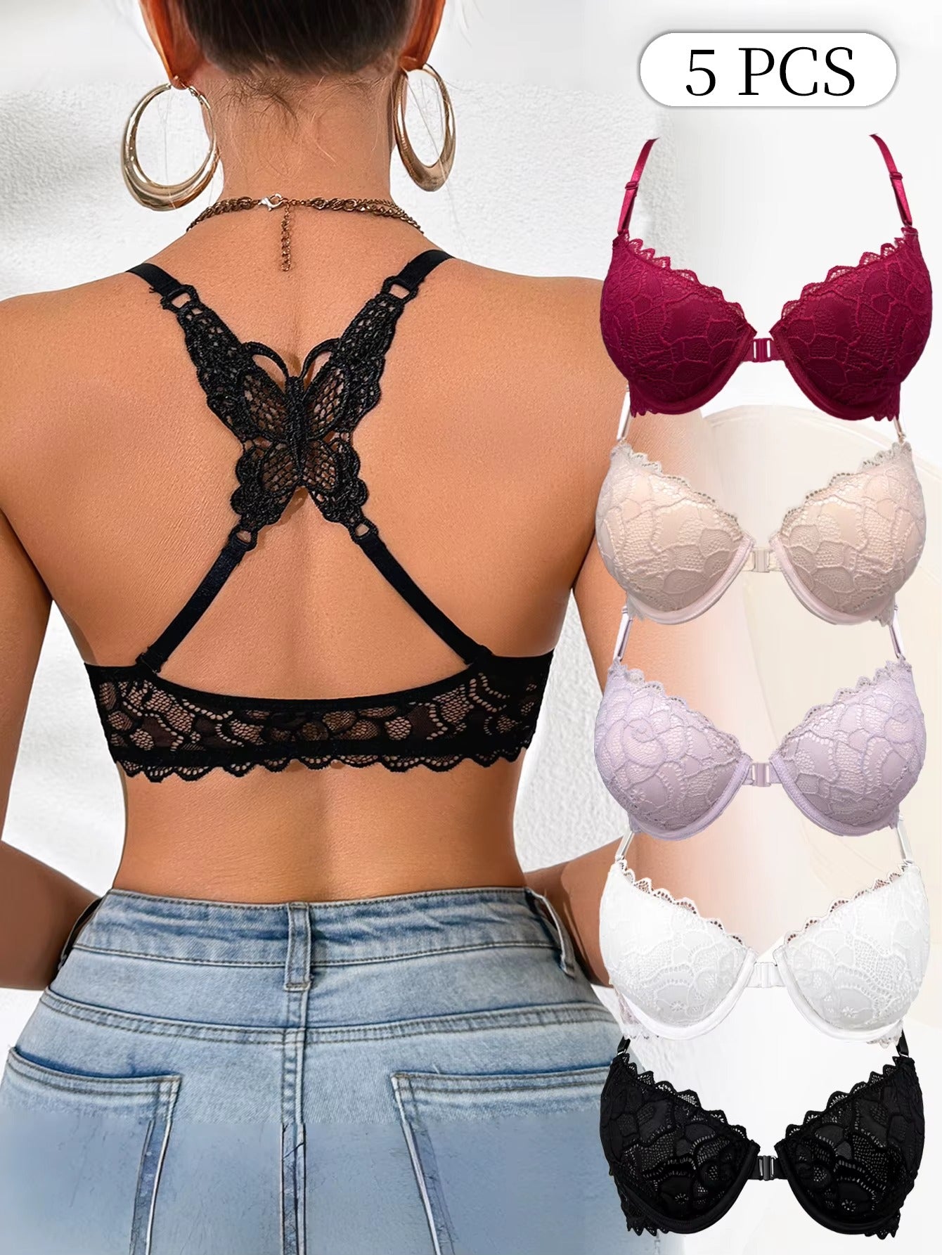 Butterfly Back Push up Bra