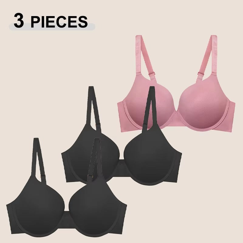3PCS Comfortable Adjustable Push Up Bra